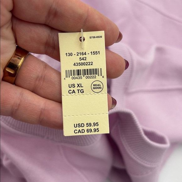 OFFLINE by Aerie Fleece Oversized Crewneck Sweatshirt in Orchid - Picture 6 of 7